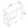 Hanah Home Mesa de Cocina Escandinava Nogal y Blanco